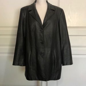 BOGO - Black Leather Jacket Women’s Size Large